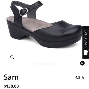 SAM. Black Mules with Chunky Platform Sole